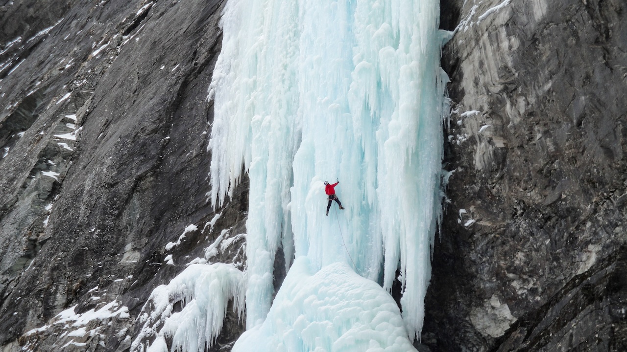 Ice climbing panorama